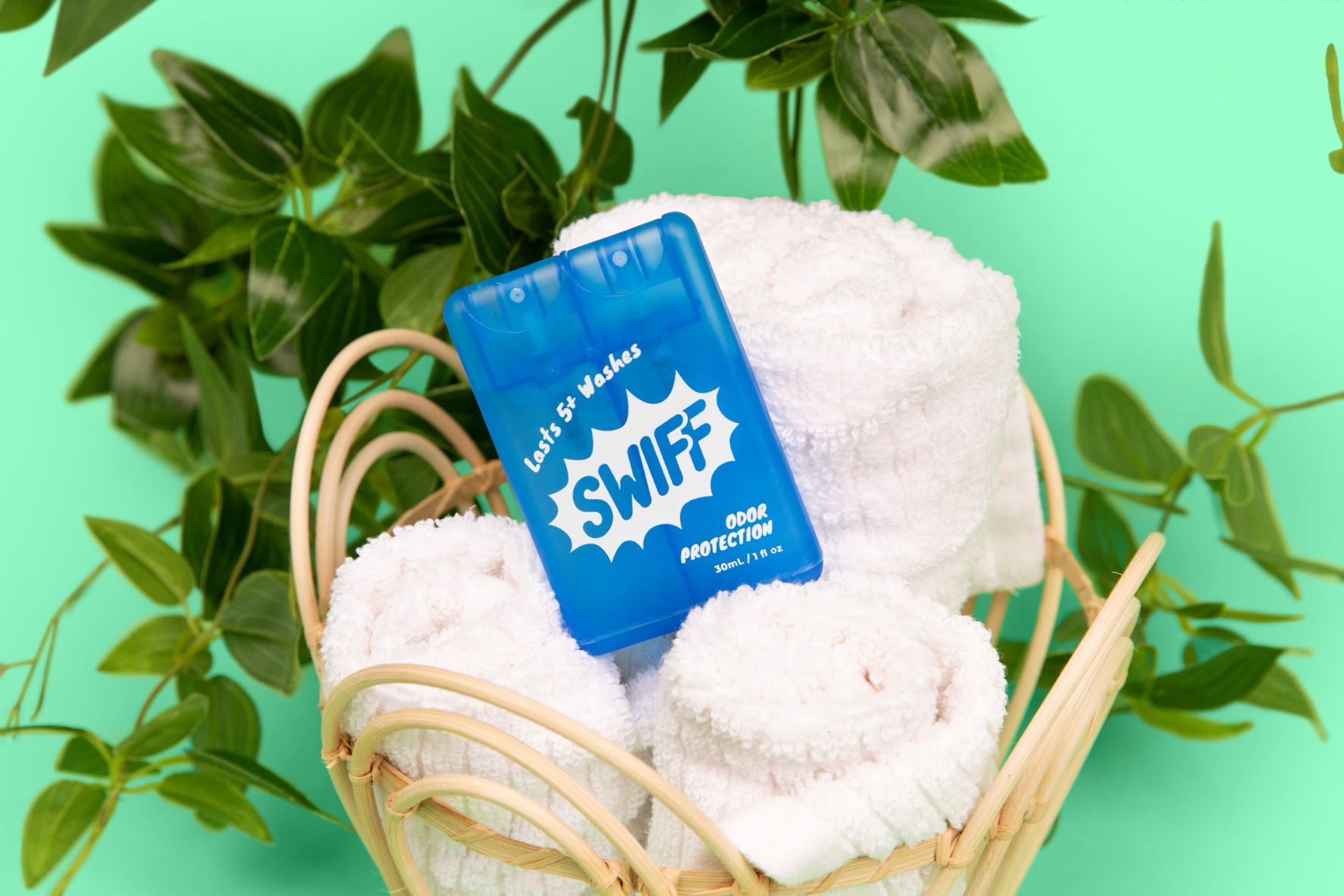 SWIFF goes on clean fabrics and keeps them fresh for a ridiculously long time.